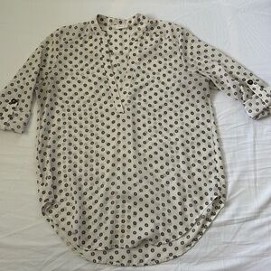 Black and white size small flowy blouse by Lush
